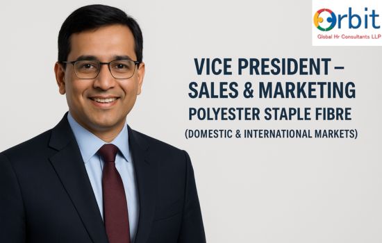Professional headshot of VP Sales and Marketing for Polyester Staple Fibre, representing leadership in domestic and international PSF markets