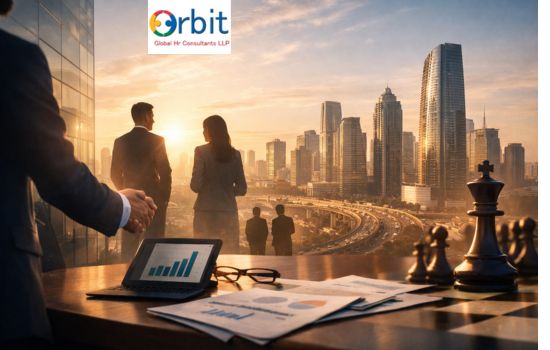 Futuristic executive search firm in Gurgaon showing leadership hiring strategy and business growth in 2026