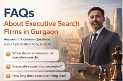 FAQs about executive search firms in Gurgaon explaining leadership hiring in 2026