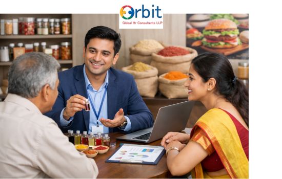 Senior Sales Executive presenting flavour solutions to distributors in Himachal Pradesh