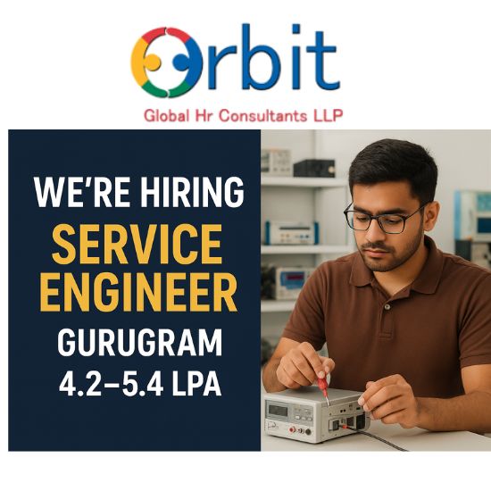 Service Engineer job advertisement in Gurugram with salary 4.2 to 5.4 LPA