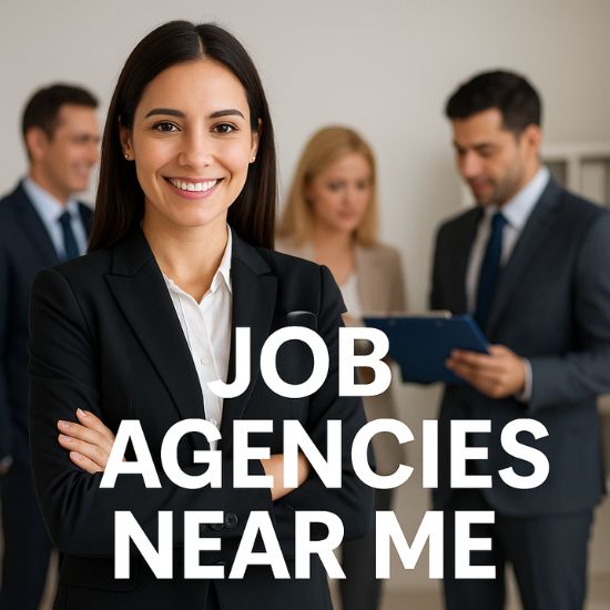 Professional woman smiling in office representing job agencies near me and recruitment services