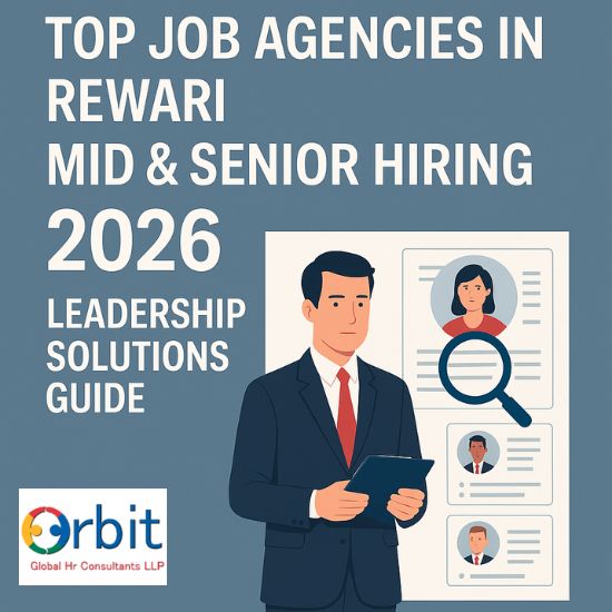 Featured image showing a professional recruiter reviewing candidate profiles for mid and senior-level hiring, representing top job agencies in Rewari for 2026 workforce solutions.
