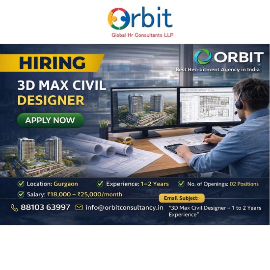 3D Max civil designer working on architectural elevation and floor plan using AutoCAD and 3D Max