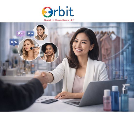 Professional influencer marketing manager collaborating with beauty content creators, showcasing Instagram influencer outreach, campaign analytics, and brand partnerships in a D2C environment.