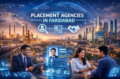 Futuristic placement agencies in Faridabad connecting industrial employers with skilled job seekers through technology-driven recruitment