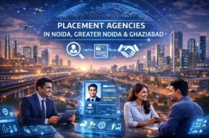 Futuristic placement agencies in Noida, Greater Noida and Ghaziabad connecting employers with skilled job seekers through digital recruitment