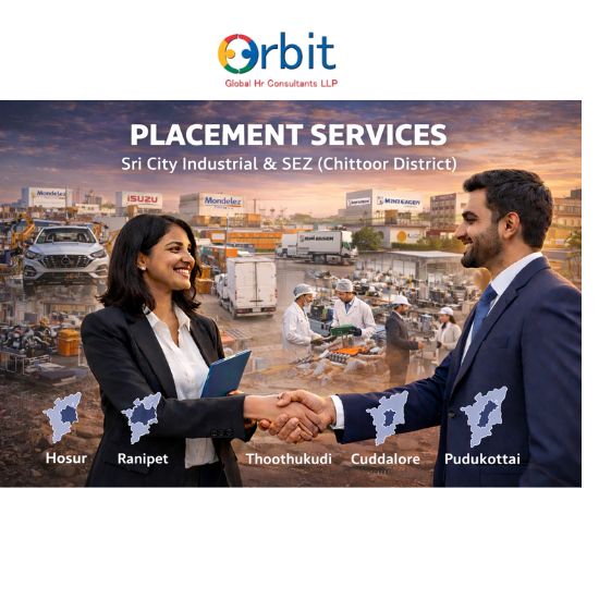 Placement services at Sri City Industrial and SEZ Chittoor District supporting manufacturing electronics and logistics