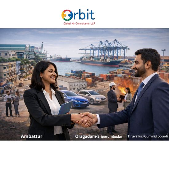 Placement services in Chennai Metropolitan Industrial Region supporting manufacturing automobile electronics and heavy industry