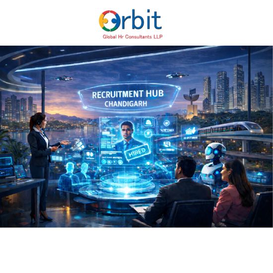 Futuristic recruitment agency in Chandigarh using AI-driven hiring technology to support employers and modern workforce planning