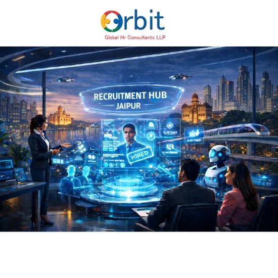 Futuristic recruitment agency in Jaipur using AI-driven hiring technology to help employers recruit and manage talent efficiently