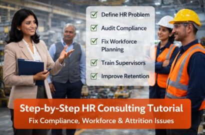 Step-by-step HR consulting tutorial showing compliance, workforce planning and retention solutions for industrial businesses