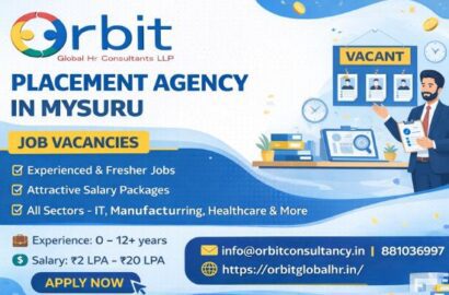 Orbit Global HR Consultants Mysuru placement agency job vacancies with experience and salary details