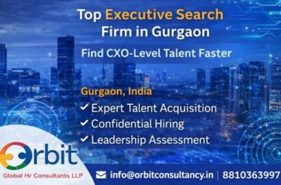 Executive search firm in Gurgaon helping companies hire CXO-level talent with confidential hiring and leadership assessment by Orbit Global HR Consultants