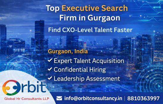 Executive search firm in Gurgaon helping companies hire CXO-level talent with confidential hiring and leadership assessment by Orbit Global HR Consultants