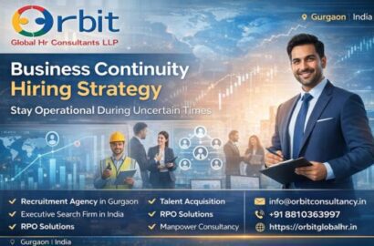 Business Continuity Hiring Strategy by Orbit Global HR Consultants showing recruitment solutions in Gurgaon India for crisis workforce planning