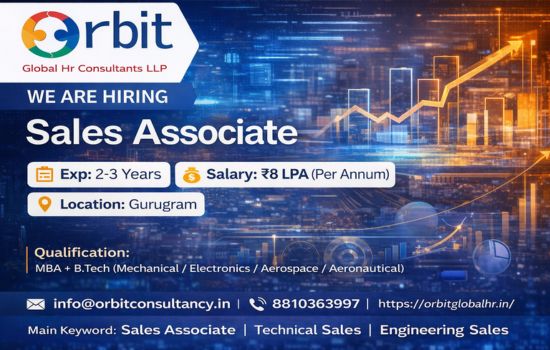 Sales Associate Job in Gurugram – 2–3 Years Experience | ₹8 LPA | Orbit Global HR Consultants