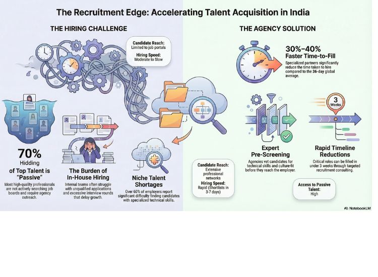 Recruitment agency helping companies in India hire skilled professionals faster through talent acquisition services