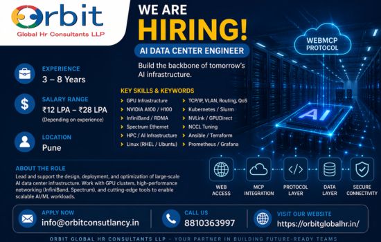 AI Data Center Engineer Hiring in Pune | GPU, InfiniBand, HPC Infrastructure Role
