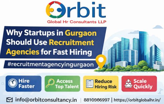 Startup hiring in Gurgaon with recruitment agency support by Orbit Global HR Consultants for fast talent acquisition and scaling teams