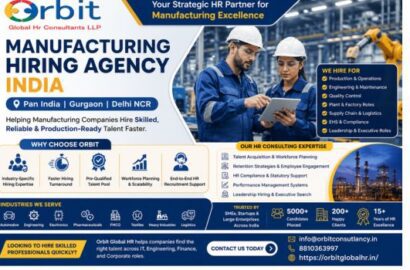 Manufacturing hiring agency India by Orbit Global HR Consultants offering workforce planning, talent acquisition, engineering recruitment, and HR consulting services across Gurgaon and Pan India.